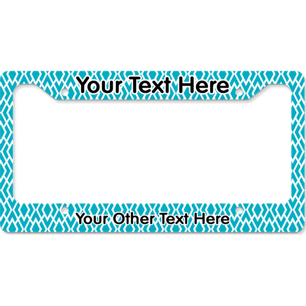 Custom Geometric Diamond License Plate Frame - Style B (Personalized)