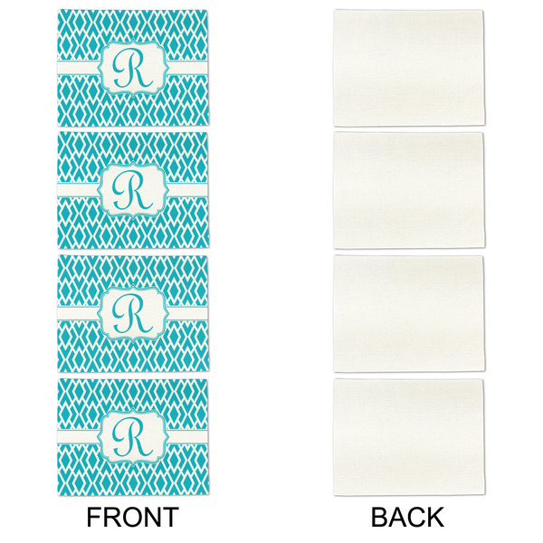 Geometric Diamond Linen Placemat - APPROVAL Set of 4 (single sided)