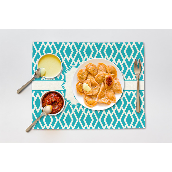 Geometric Diamond Linen Placemat - Lifestyle (single)