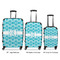 Geometric Diamond Luggage Bags all sizes - With Handle