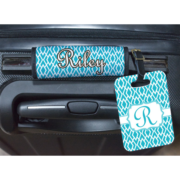 Geometric Diamond Luggage Wrap & Tag