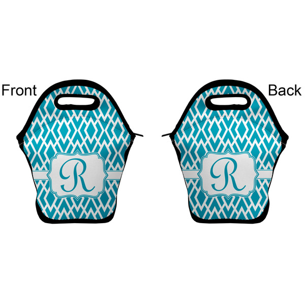 Geometric Diamond Lunch Bag - Front and Back
