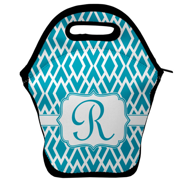 Custom Geometric Diamond Lunch Bag w/ Initial