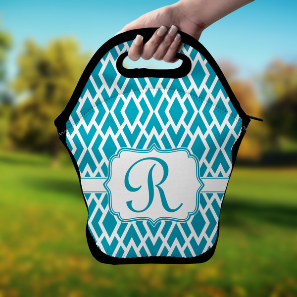 Geometric Diamond Lunch Bag - Hand