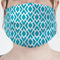Geometric Diamond Mask - Pleated (new) Front View on Girl