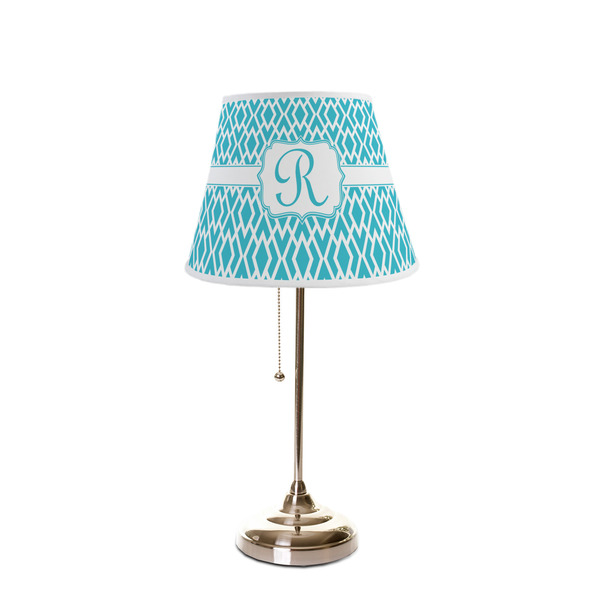 Geometric Diamond Poly Film Empire Lampshade - On Stand