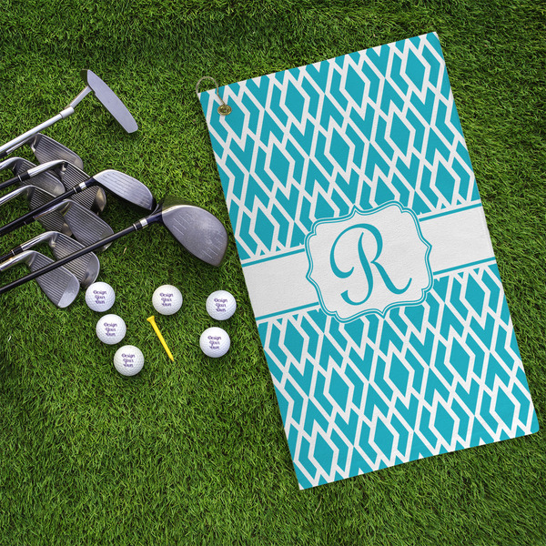 Geometric Diamond Microfiber Golf Towels - LIFESTYLE