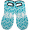 Geometric Diamond Neoprene Oven Mitts - Set of 2 w/ Initial
