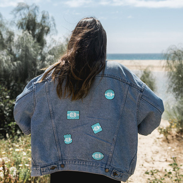 Geometric Diamond Patches Lifestyle Beach Jacket