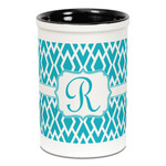 Geometric Diamond Ceramic Pencil Holders - Black