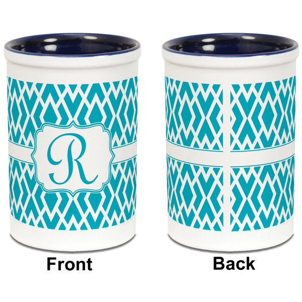 Geometric Diamond Pencil Holder - Blue - approval