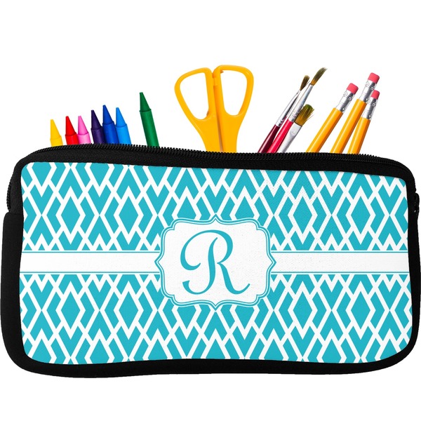 Custom Geometric Diamond Neoprene Pencil Case (Personalized)