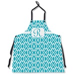 Geometric Diamond Apron Without Pockets w/ Initial