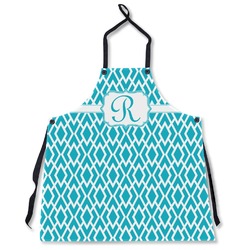 Geometric Diamond Apron Without Pockets w/ Initial