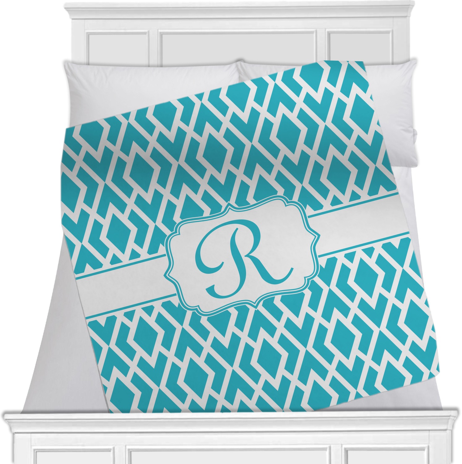 Custom Geometric Diamond Minky Blanket (Personalized) YouCustomizeIt