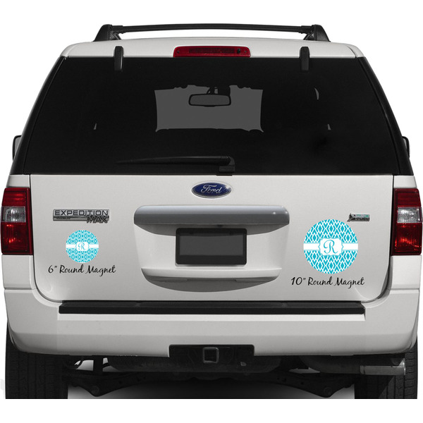 Geometric Diamond Personalized Car Magnets on Ford Explorer