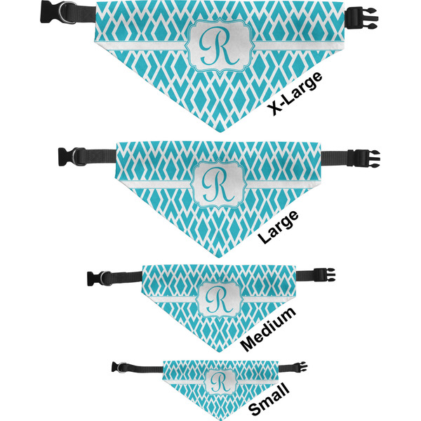 Geometric Diamond Pet Bandana Sizes