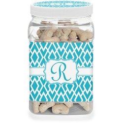 Geometric Diamond Dog Treat Jar (Personalized)