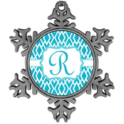 Geometric Diamond Vintage Snowflake Ornament (Personalized)