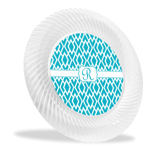 Custom Geometric Diamond Plastic Party Dinner Plates - 10" (Personalized)