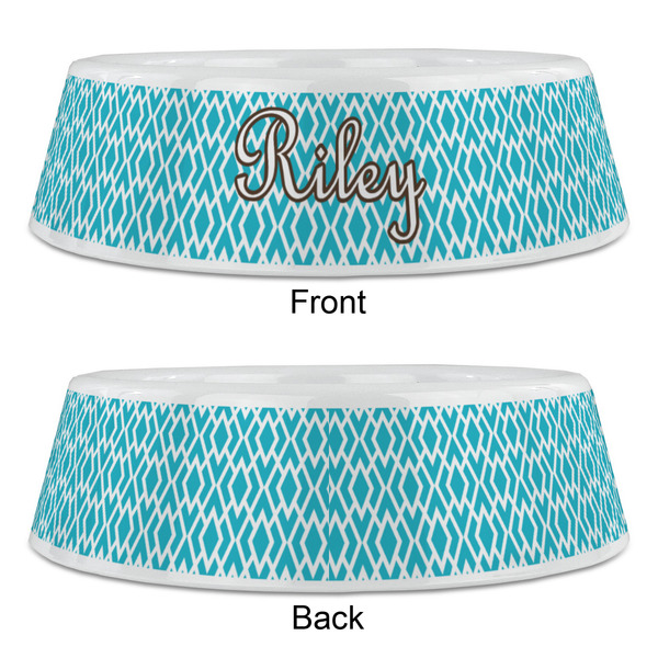 Geometric Diamond Plastic Pet Bowls - Large - APPROVAL