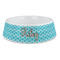 Geometric Diamond Plastic Dog Bowl - Large (Personalized)