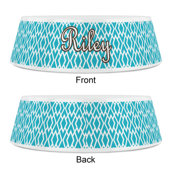 Geometric Diamond Plastic Pet Bowls - Small - APPROVAL