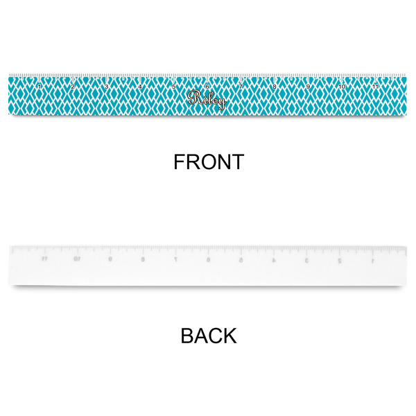 Geometric Diamond Plastic Ruler - 12" - APPROVAL