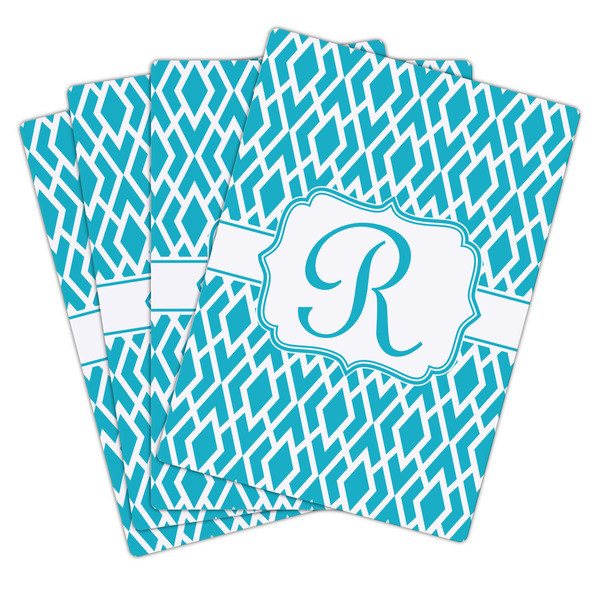 Geometric Diamond Playing Cards - Hand Back View