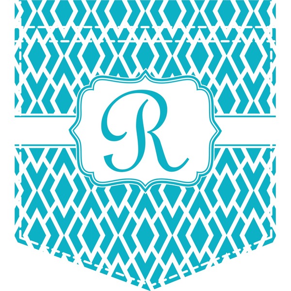 Custom Geometric Diamond Iron On Faux Pocket (Personalized)