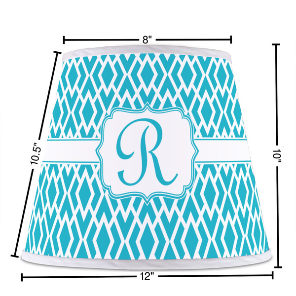 Geometric Diamond Poly Film Empire Lampshade - Dimensions