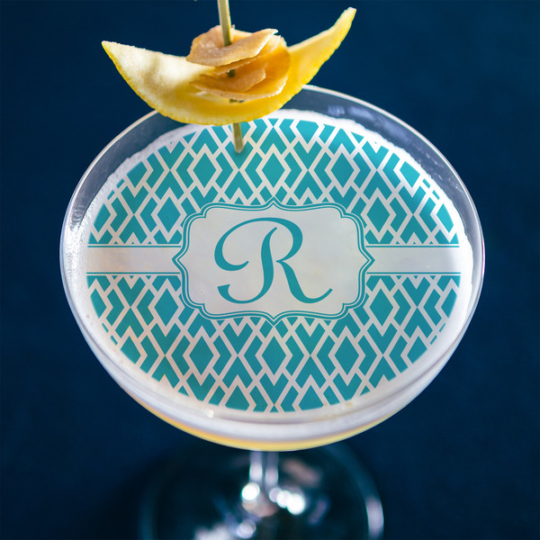 Geometric Diamond Printed Drink Topper - XLarge - In Context