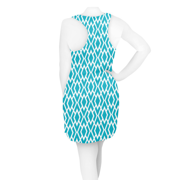 Geometric Diamond Racerback Dress - On Model - Back