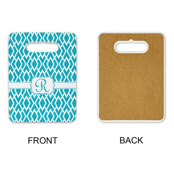 Geometric Diamond Rectangle Trivet with Handle - APPROVAL