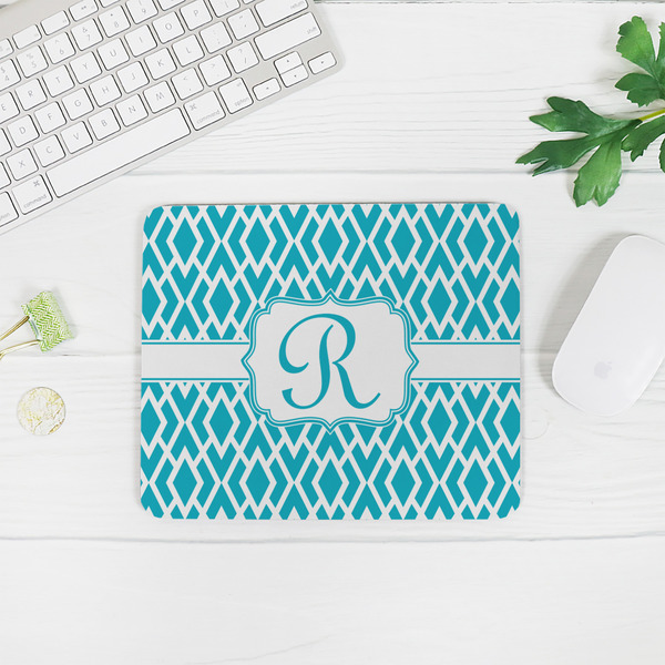 Geometric Diamond Rectangular Mouse Pad - LIFESTYLE 2