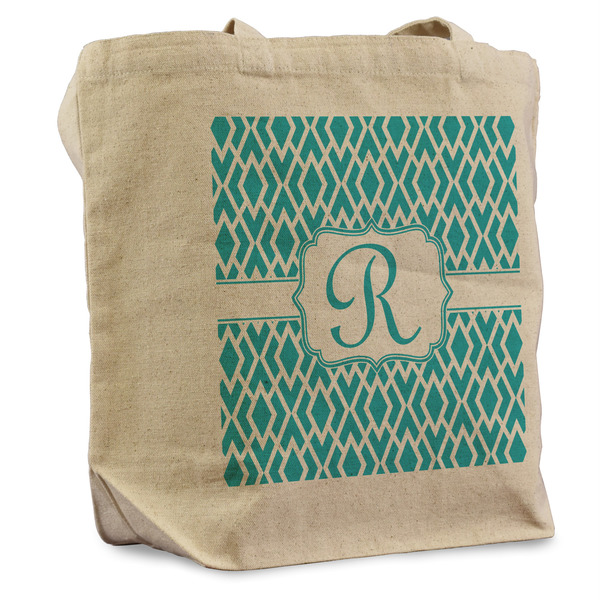 Custom Geometric Diamond Reusable Cotton Grocery Bag (Personalized)