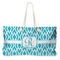 Geometric Diamond Large Rope Tote Bag - Front View