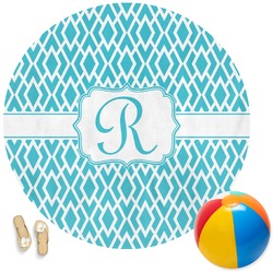 Geometric Diamond Round Beach Towel (Personalized)