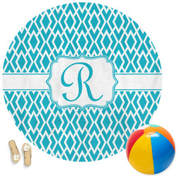 Geometric Diamond Round Beach Towel (Personalized)
