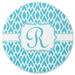 Geometric Diamond Round Rubber Backed Coaster (Personalized)