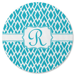 Geometric Diamond Round Rubber Backed Coaster (Personalized)