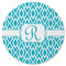 Geometric Diamond Round Rubber Backed Coaster (Personalized)