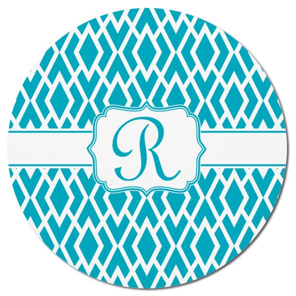 Geometric Diamond Round Fridge Magnet - FRONT