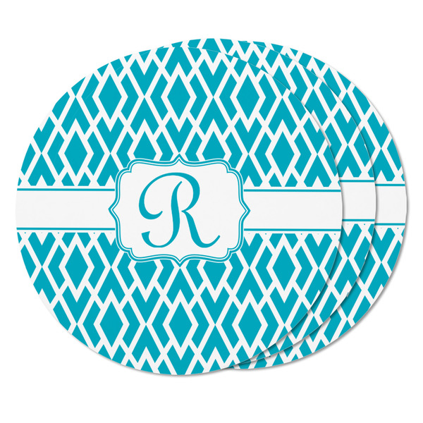 Geometric Diamond Round Fridge Magnet - THREE