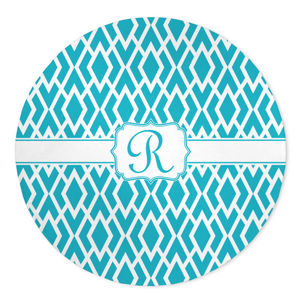 Custom Geometric Diamond 5' Round Indoor Area Rug (Personalized)