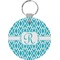 Geometric Diamond Round Plastic Keychain (Personalized)