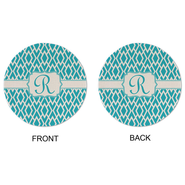 Geometric Diamond Round Linen Placemats - APPROVAL (double sided)