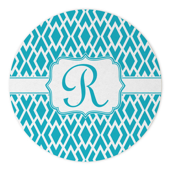 Geometric Diamond Round Paper Coaster - Approval