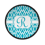 Geometric Diamond Iron On Round Patch w/ Initial
