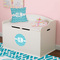 Geometric Diamond Round Wall Decal on Toy Chest